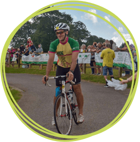 Nick completing Ride for Precious Lives